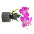 thumbnail image 3 of Orquídea artificial Flor y maceta Simulación Flor en maceta Mesa de oficina en casa Decoración floral falsa, JH1736, Púrpura Jumpingount HA7712-04B, 3 of 6
