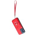 thumbnail image 2 of Wallet Case for Motorola G Play 4G 2024, Stylish Ultra Slim PU Leather Card Slots Ring Stand Wrist Strap Shockproof Protective Thin Lightweight Back Case Cover for G Play 4G 2024, Red, 2 of 7