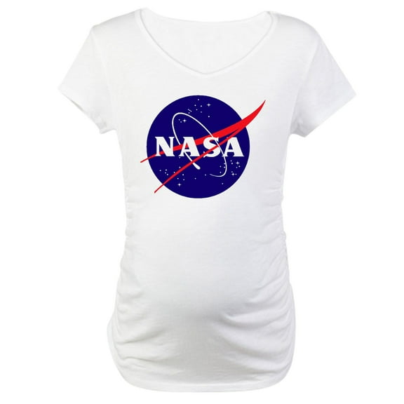 CafePress - NASA Meatball Logo Maternity T Shirt - Cotton Maternity T-shirt, Cute & Funny Pregnancy Tee