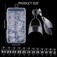 thumbnail image 3 of 240x Half Cover False Nails Acrylic Nail Tips False Nails Tips Soft Gels Nails Tips Clear Nail Tips Press On Nails, 3 of 4