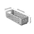 thumbnail image 3 of Ke1Clo Foldable Multifunctional Storage Box, Stackable Plastic Organizer with Hollow Ventilation Holes, Space-saving Container for Home Kitchen Desktop Cosmetics, Gray, 3 of 6