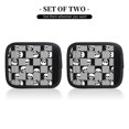 thumbnail image 3 of 2 fundas para asas de equipaje - Etiquetas identificadoras con calaveras a cuadros, fundas para asas de equipaje, accesorios esenciales de viaje para equipaje de avión, 3 of 6