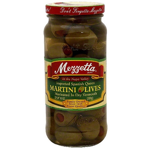 Mezzetta Spanish Queen Martini Olives, 10 oz (Pack of 6)