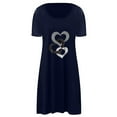thumbnail image 4 of Ersazi Short Summer Dresses Casual Loose Dress for Women Sleeve Sundress Flowy Dress Solid Dress Blue Xxl, 4 of 4