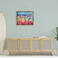 thumbnail image 2 of Stupell Industries Flamingo Friends Tropical Island Coast Graphic Art Metallic Gold Floating Framed Canvas Print Wall Art, Design by Paul Brent, 2 of 8