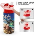 thumbnail image 4 of Movie Sing 2 Kids Water Bottle with Silicone Straw And Spill-Proof Lid, 12 Oz Stainless Steel Double-Wall Vacuum Insulated Water Bottles for Boys Girls, 4 of 8