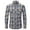 Blue, variant on Dihao Western Shirts for Men With Snap Buttons Regular Fit Plaid Mens Long Sleeve Shirts Casual