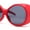 Red - Black, variant on Womens Exaggerated Vintage Round Windbreak Goggle Style Wrap Sunglasses White - Black