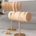 thumbnail image 4 of Watch Stand black jewelry organizer, Wooden Bracelet Holder Display Jewelry Stand, Hovering T-Bar Bracelet Scrunchie Holder Display for Store, Showcase and Home,Jewellery Display Stand(B), 4 of 7
