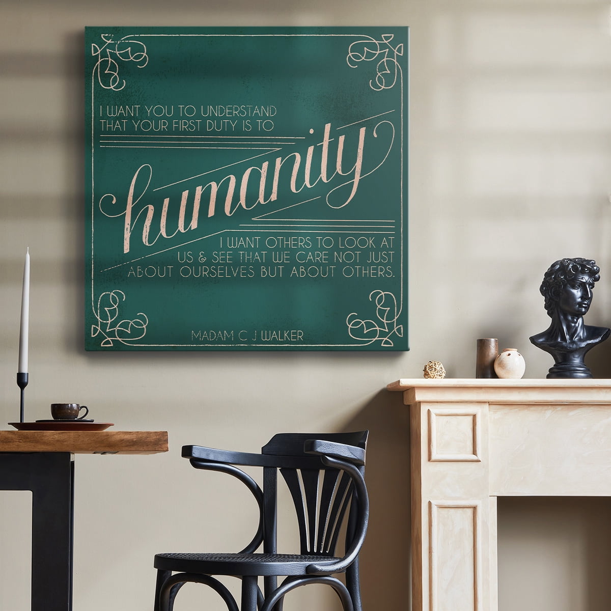 Wexford Home Madam Walker Quote I-Premium Gallery Wrapped Canvas, 24" x 24" - Ready to Hang