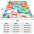 thumbnail image 2 of Pink Donut Blanket Gifts for Adult Girls Retro Dessert Print Bedroom Food Blankets Donut Decorations Doughnut Decor Soft Plush 50"x60" Travel Picnic All Season Love Women Wife, 2 of 6