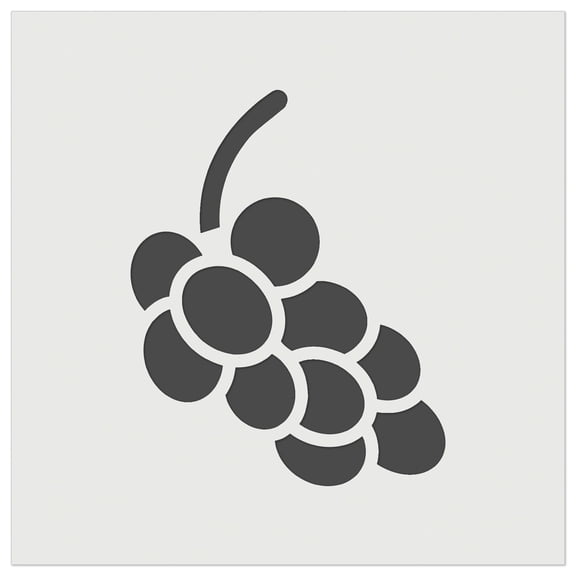 Grapes Outline Doodle DIY Cookie Wall Craft Stencil - 3.5 Inch