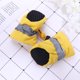 thumbnail image 2 of Botas de lluvia antideslizantes para mascotas, cubrepiés de perro, botas de felpa gruesas, suela protectora para patas (amarillo, talla 6), 2 of 7