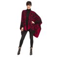 thumbnail image 2 of Women's Shawl Wrap Poncho for Cape Ruana for Travel Plane Blanket, Reversible Open Front Design (PC09-13), 2 of 5