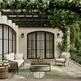 thumbnail image 3 of Nourison Home Garden Oasis 10' x 14' Green Ivory Outdoor Rug, 3 of 11