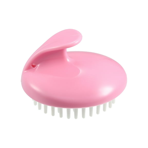 Handheld Scalp Massager with Multiple Trigger Points for Scalp Muscle Pain Ease TPR Pink White