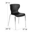 thumbnail image 5 of Flash Furniture Lowell Contemporary Design Black Plastic Stack Chair, 5 of 11