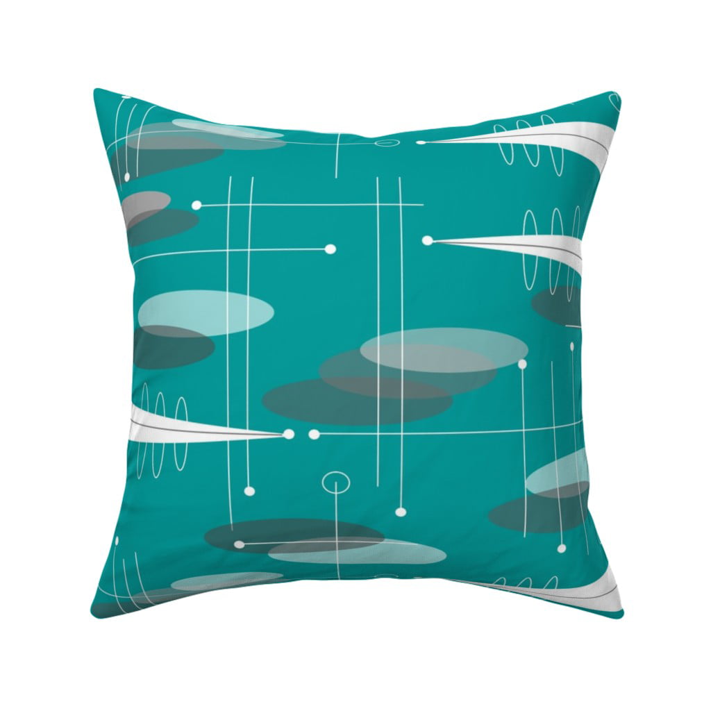 Mid Century Modern Atomic Era Throw Pillow Cover w Optional Insert by Roostery 
