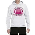 thumbnail image 2 of Wild Bobby Tougher Than Cancer Football Paint Splatters Breast Cancer Awareness Unisex Hoodie Sweatshirt, White, X-Large, 2 of 6