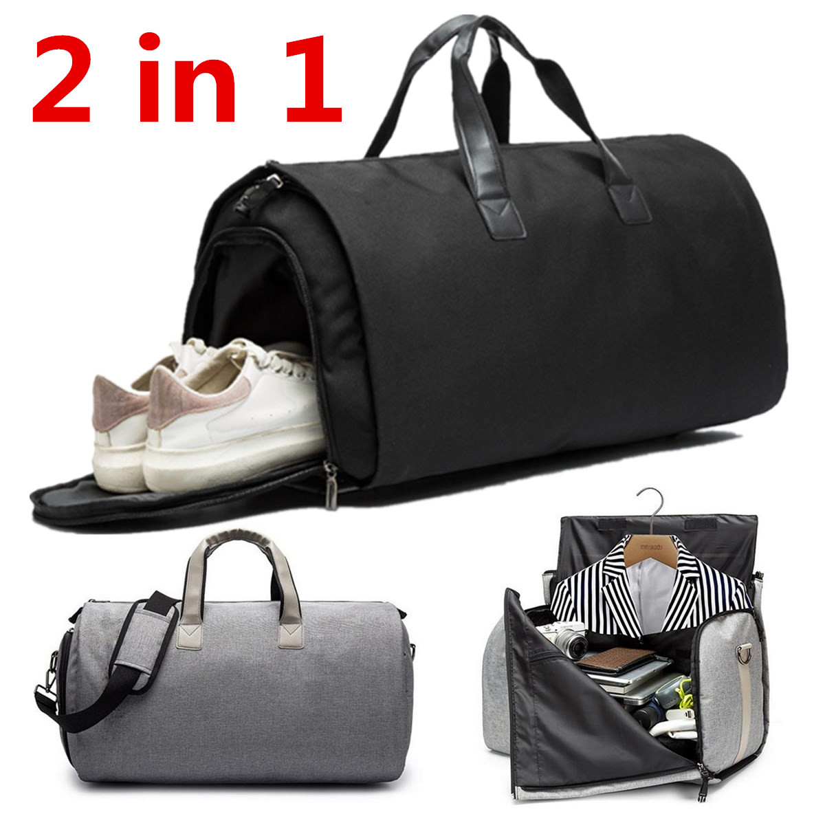 2 in 1 garment bag