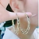 thumbnail image 2 of Aretes Arracadas De Aro Para Mujer Pendientes Chapados En Oro De 18k, 2 of 4