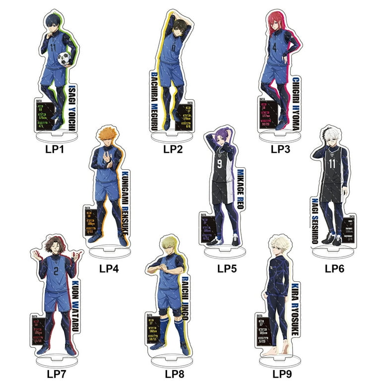 Compra online de Anime BLUE LOCK Figuras Isagi Yoichi Cosplay Acrílico  Stand Modelo Plate Desk Decor Standing Sign Toy Props Natal