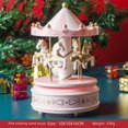 thumbnail image 5 of European Style Customizable Wooden Carousel Music Box - Red HB-6: Elegant Rotating Design for Kids' Room Decor, Perfect Personalized Gift for Christmas, Birthdays, Graduations & Holidays, 5 of 5
