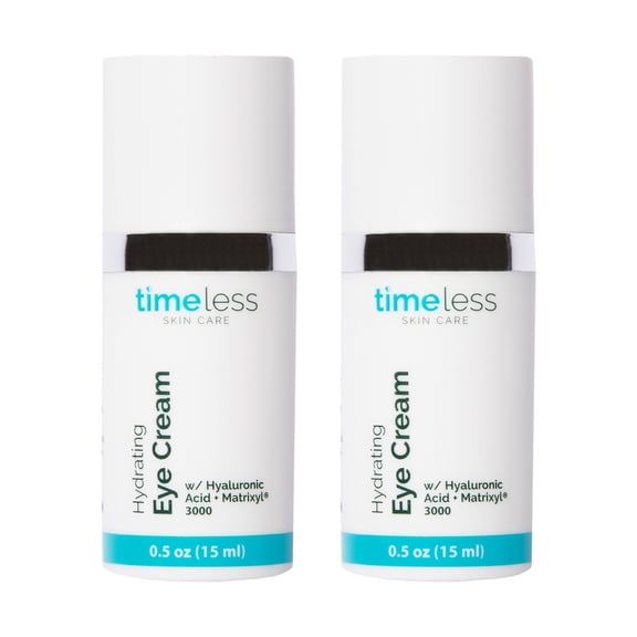 Timeless Skin Care Hydrating Eye Cream - Skin Care Cream for Eyes with Hyaluronic Acid - Hydrating Beauty Product for Personal Care - 0.5 fl oz (Pack of 2)