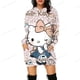 thumbnail image 3 of Sudaderas con capucha de anime japonés, vestidos para mujer, sudaderas con estampado de Hello Kitty, sudaderas con bolsillos largos de otoño, tops casuales para mujer, 3 of 5