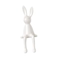 thumbnail image 4 of Estatua de conejo de cerámica, decoración para el hogar, adorno coleccionable moderno y adorable. Blanco, 4 of 9