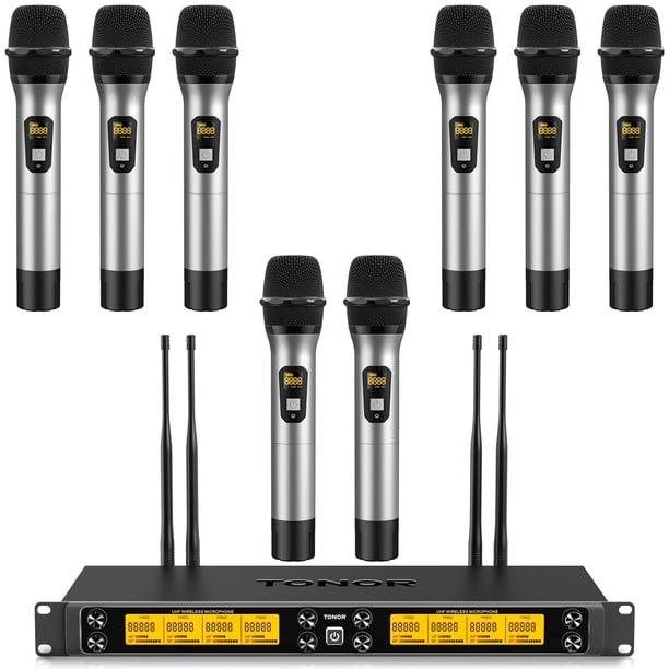 Sistema de micrófono inalámbrico TONOR TW880 UHF de 12 canales