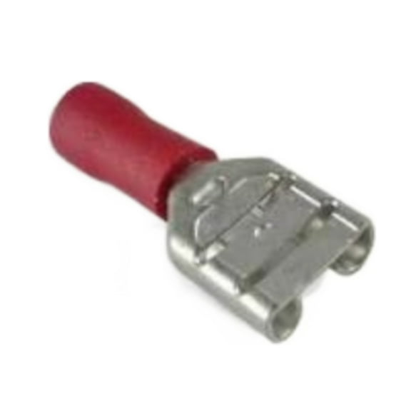 Pack of 10 TMEV630809-F Red Female Disconnect Terminals, 20-16AWG Gauge 300Volts, Bulk, RoHS