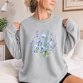 thumbnail image 3 of Jollimate Blue Watercolor Floral Sweatshirt, Wildflowers Sweatshirt, Ladies Gift Sweatshirt, Gift For Her, 3 of 6