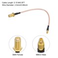 thumbnail image 2 of RG316 Coaxial Cables SMA Female to MMCX Male Low Loss Coaxial Cable 0.5FT Orange 2Pcs, 2 of 6