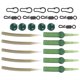thumbnail image 5 of Conector de caja antienredos con cuenta, eslabón giratorio de liberación rápida verde para pesca de carpas, 5 of 8