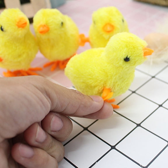 LOLIPPYY Set of 10 Wind-Up Chicken Toys for Easter and Home Decoration, Size 9.0X7.0X6.0in