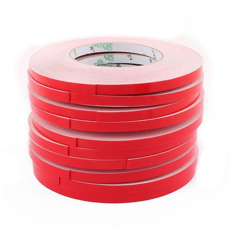 Unique Bargains 10PCS 8MM Width 10M Long 1MM Thick White Dual Sided Waterproof Sponge Tape