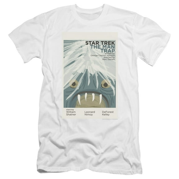 Star Trek Tos Episode 1 Premium Canvas Adult Slim Fit 30/1 T-Shirt White