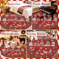 thumbnail image 3 of Ivalue Christmas 6ft Round Rug Washable Decorative Red Circle Rugs for Living Room Non Skid Christmas Tree Print Round Carpet for Holiday Decor, 3 of 11
