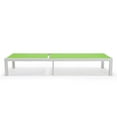 thumbnail image 4 of LeisureMod Marlin Poolside Outdoor Patio Lawn and Garden Modern White Powder Coated Aluminum Frame Suntan Sling Chaise Lounge Chair, Set of 2 (Green), 4 of 9