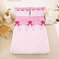 thumbnail image 5 of Erosebridal Hotpink Bow Bed Sheets For Bowtie Girl,Ribbon Bowknot King Sheets,Dreamy Princess Style Bows 4 Pieces, 5 of 6