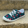 thumbnail image 5 of NOKIO Canvas Tennis Shoes for Women Low Top Casual Christmas Print Sneakers for Women Lace Up Fashion Comfortable Walking Shoes Fashion Soft Sole Non Slip Casual Shoes, 5 of 7