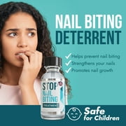 Stop Nail Biting Treatment - Clear, Bitter-Tasting Nail Polish To Stop Nail-Biting - Easy To Apply and Safe For Children - Nail Strengthener Solution - (0.5 fl oz)