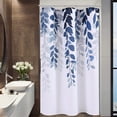 thumbnail image 5 of Black Stall Size Shower Curtain 36x72 inch Spring Eucalyptus Shower Stall Curtain for Bathroom Slub Texture Bath Curtains Floral Leaves Botanical Shower Curtain Set Natural Modern Bathroom Decor, 5 of 6