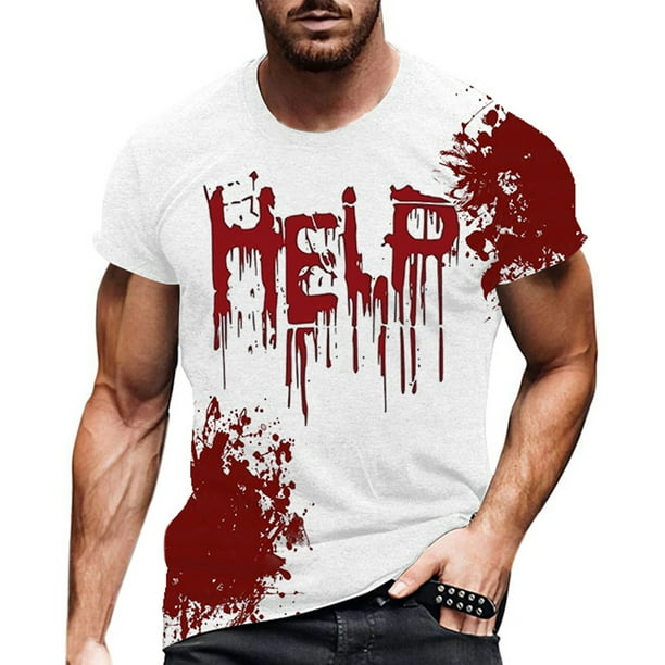 Playeras Interiores Para Hombre, Blusa Informal De Verano Con Estampado De Empalme De Color Para Hombre, Camiseta De Manga Corta Con Cuello Vuelto