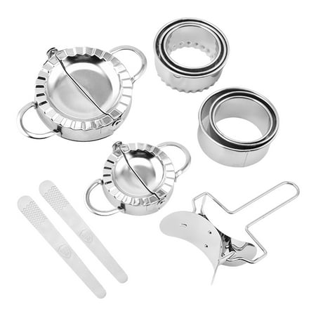 

Dumpling Maker | Dumpling Press Mold Tool | Dumpling Mold Set and Cutter for Chinese Jiaozi Stainless Steel Dumpling Skin Maker Flour Ring Cutter