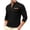 Black, variant on TOUMENY Men's Long Sleeve Shirts Casual Stand Collar Button Down Slim Fit Solid Knit Tops Business Work Soft Comfy Tee Black L