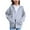 Grey, variant on Zip Up Hoodies for Girls Cute Trendy Cat Hooded Jackets Kids Plain Long Sleeve Fall Winter Athletic Sweatshirts
