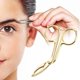 thumbnail image 3 of Scissors Handle Eyebrow Tweezers Hair Remover ComfortableMakeup Tools Hair Removal Trimmer Clipper, Aureate, 3 of 5