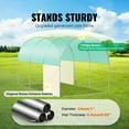 thumbnail image 5 of KFFKFF Walk-in Tunnel Greenhouse, 10x7x7 ft, Featuring a Durable Galvanized Steel Frame and Green PE Covering, Equipped with a Roll-up Zipper Door and 6 Ventilation Windows, 5 of 9